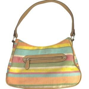 Caribbean Joe Striped Shoulder Bag from the "Let Go" canvas print collection